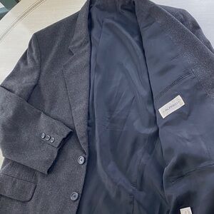 ALFRED Wool Charcoal Gray Blazer viscose blend lightweight business office